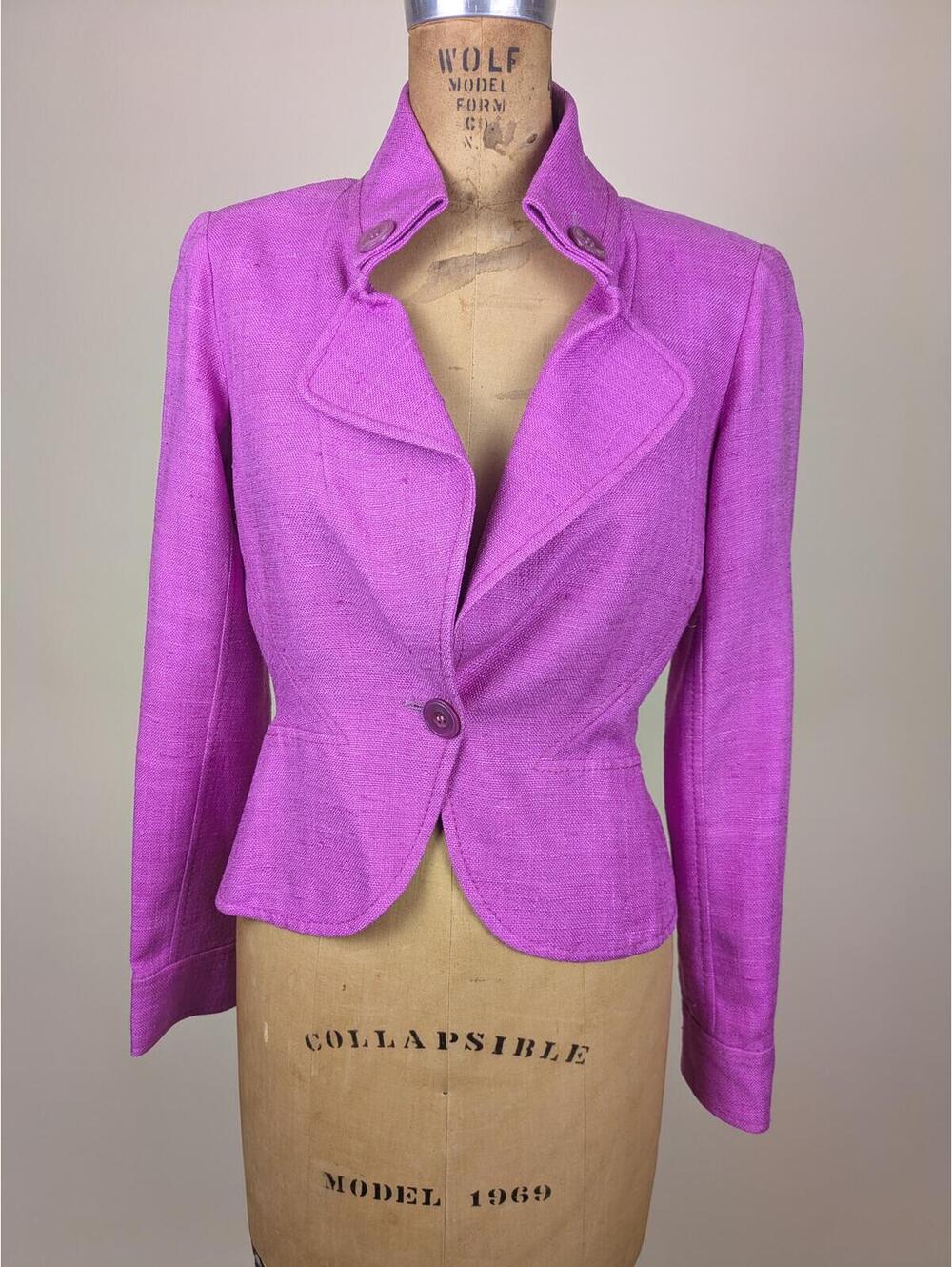 y2k Valentino signature pink linen jacket